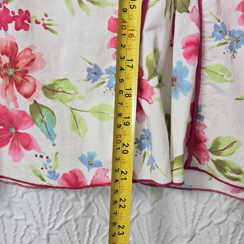 Jody Dolly A-Line Floral Pin Tuck Swing Skirt Size M Beach Summer Vacation - Picture 5 of 9